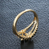 gold butterfly flower ring for women