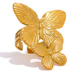 gold butterfly ring