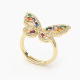 gold monarch butterfly ring vertical