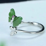 green jade butterfly ring jewelry