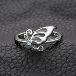 half butterfly ring horizontal