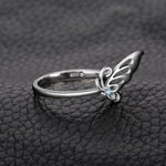 half butterfly ring front view