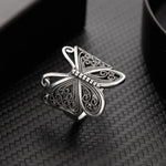 hollow butterfly ring jewelry
