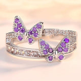 light purple butterfly ring jewelry