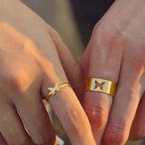 matching butterfly ring love