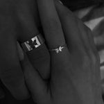 matching butterfly rings at night