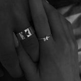 matching butterfly rings at night