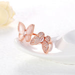 mother of pearl butterfly ring pink jewelry