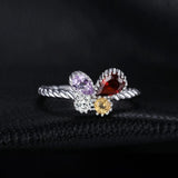 multi-gemstone butterfly ring jewelry