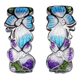 multicolor butterfly ring set with earrings