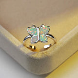 opal butterfly engagement ring jewelry