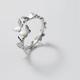 platinum butterfly ring vertical