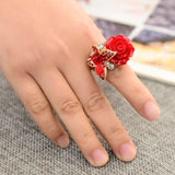 whimsical butterfly ring on finger