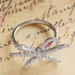 white gold butterfly ring design