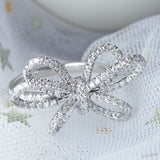 14k white gold butterfly ring